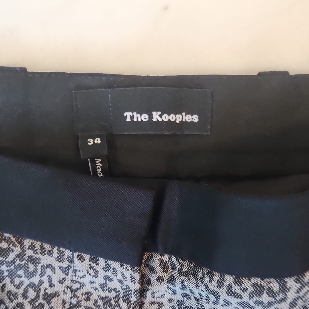 The Kooples Gray Leopard Blazer And Pant Set, Size 2 - Picture 11 of 14